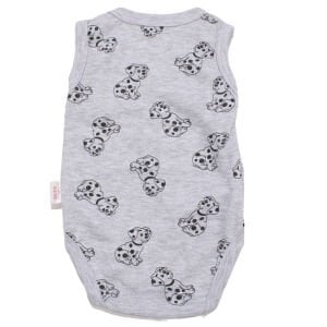 Unisex Gri Dalmaçyalı Askılı Zıbın