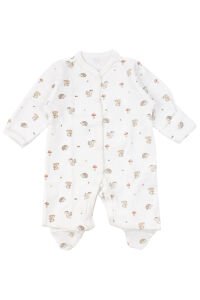 Unisex Ekru Kahve Tavşan Ve Sincap Desenli 10 Parça Hastane Çıkışı