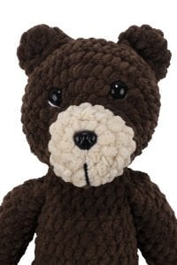 Amigurumi Acı Kahve Renk Kadife Ayıcık Oyuncak