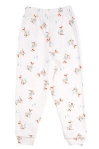 Unisex Ekru Ördek Baskılı Pijama Takımı