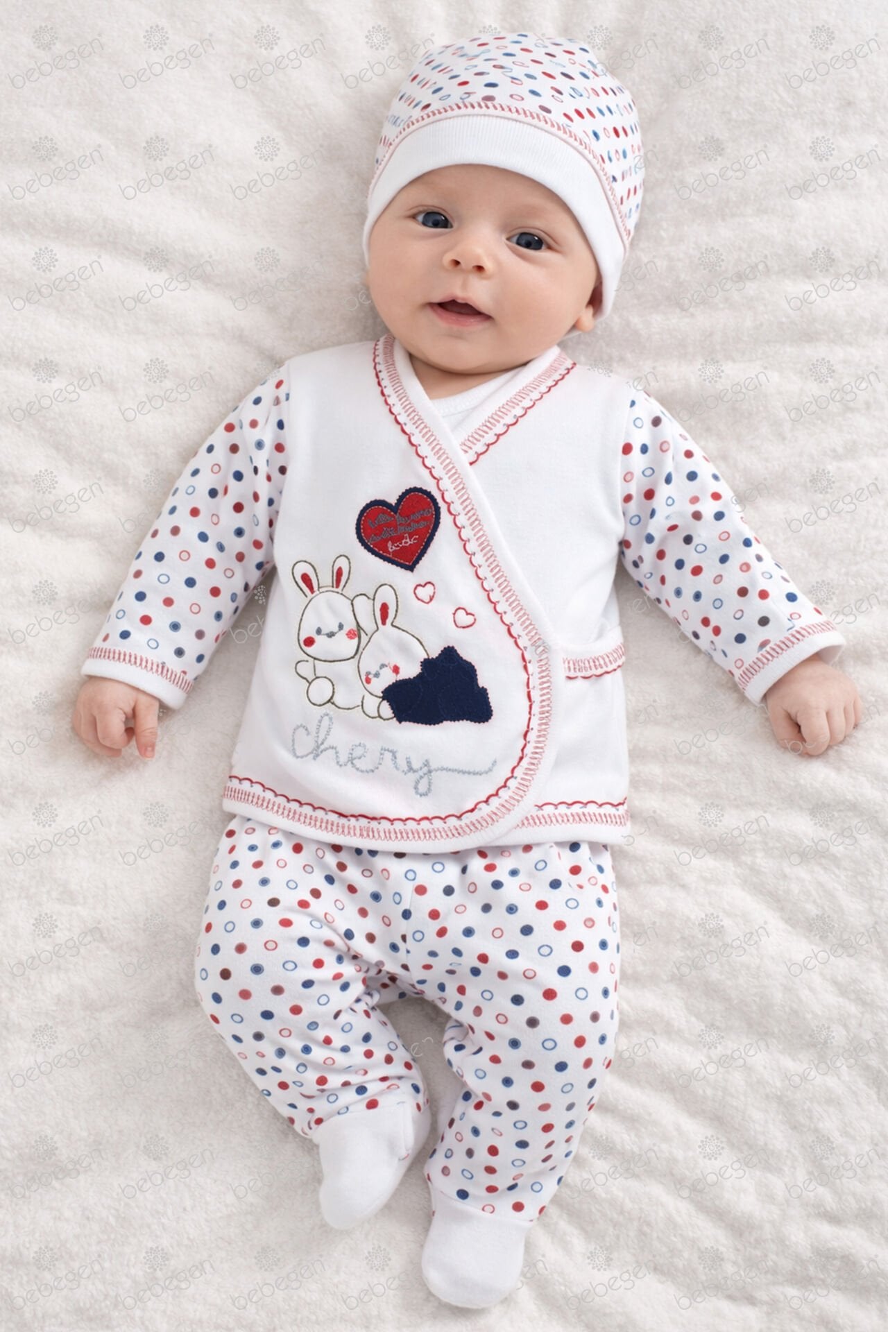 Chery Laci 7 li Bebek Hastane Çıkış Seti - Bebegen.com.tr