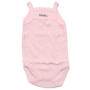 Pembe Jakarlı İp Askılı Çıtçıtlı Zıbın