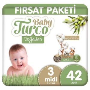Baby Turco Doğadan Fırsat Paketi Bebek Bezi 3 Numara 42 Adet