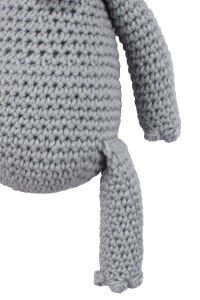 Amigurumi Sevimli Gri Renk Fil Organik Oyuncak