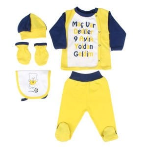 Unisex Taraftar FB Fenerbahçe İsme Özel 5 Parça Takım 0-3 Ay