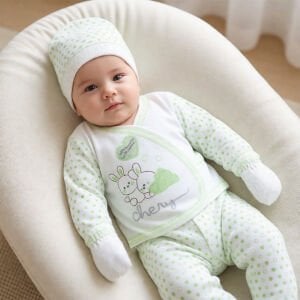 Chery Yeşil 7 li Bebek Hastane Çıkış Seti