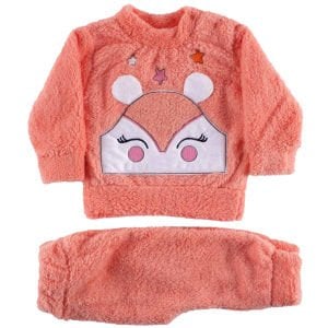 Kız Bebek Somon Tilkili Welsoft 2'li Peluş Takım
