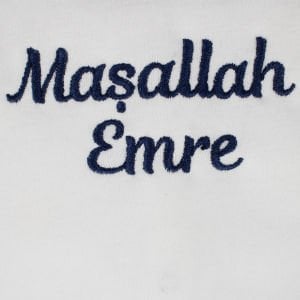 İsme Özel Sarı Laci Tuğra Desenli Altın Kemerli Erkek Bebek Mevlüt Takımı