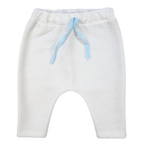 Erkek Bebek Beyaz Mavi Uçak Desenli 2'li Takım