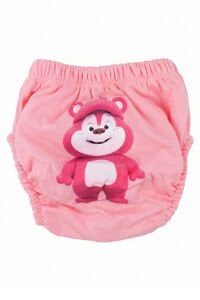 Kız Çocuk Pembe Fuşya Ayılı Alıştırma Külodu