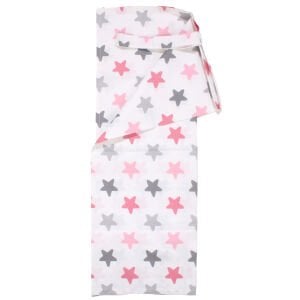Pembe Gri Yıldız Desenli Emzirme Önlüğü