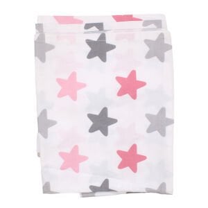 Pembe Gri Yıldız Desenli Emzirme Önlüğü