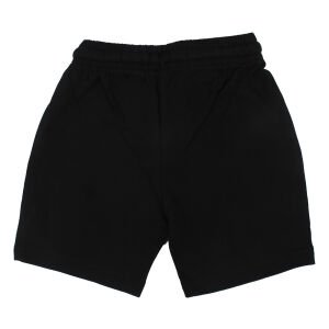 Unisex Siyah Düz Penye İpli Şort