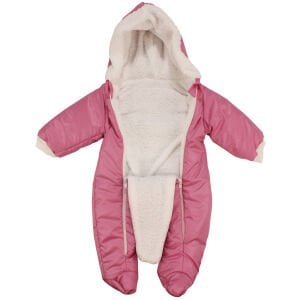 Kız Bebek Pembe Çift Fermuarlı İçi Peluş Patikli Kozmonot