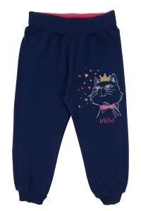 Kız Bebek Gri Laci Kedi Baskılı 2'li Takım