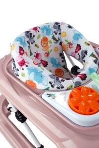 Unisex Hayvan Desenli Pudra Müzikli Işıklı Yürüteç