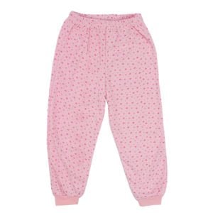 Kız Çocuk Pembe Yıldız Baskılı Çıtçıtlı Pijama Takımı