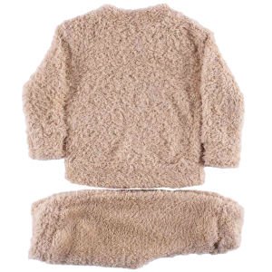 Unisex Bej Arabalı Ayıcık Welsoft 2'li Peluş Takım