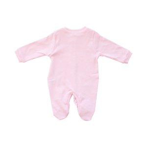 Sade Pembe Bereli Eldivenli Bebek Tulum