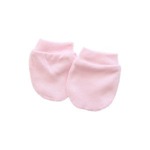 Sade Pembe Bereli Eldivenli Bebek Tulum