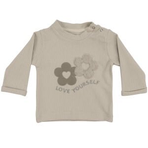 Kız Bebek Ekru Bej Peluş Yelekli Deri Pantalonlu Üçlü Lüks Takım