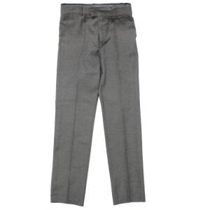 Erkek Çocuk Gri Beli Düz Dikişsiz Dar Paça Kumaş Okul Pantolonu