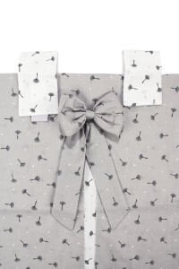 Unisex Ekru Gri Karahindiba Desenli Fiyonklu Puset Örtüsü