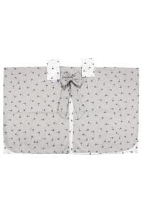 Unisex Ekru Gri Karahindiba Desenli Fiyonklu Puset Örtüsü