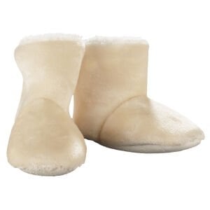 Tüylü Bej Kaymaz Taban Bebek Panduf 0-12 Ay