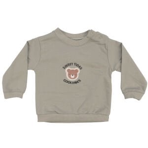 Erkek Bebek Gri Şişme Yelekli Ayı Nakışlı Üçlü Takım