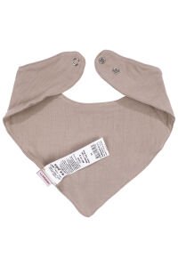 Unisex Bej Üçgen Müslin Fular Önlük