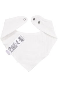 Unisex Ekru Üçgen Müslin Fular Önlük