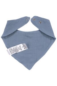 Unisex Mavi Üçgen Müslin Fular Önlük