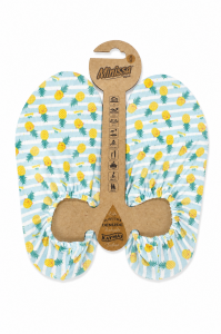 Unisex Mavi Sarı Ananas Desenli Havuz/Deniz Patik Ayakkabı 33-35 Numara