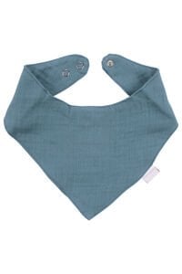 Unisex İndigo Üçgen Müslin Fular Önlük