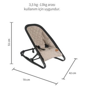 Tommybaby Balance Kahverengi Katlanabilir Sallanır Oyuncaklı Ana Kucağı