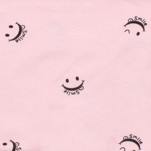 Unisex Pembe Gülücük Baskılı Askılı Zıbın