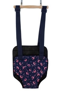 Lacivert Pembe Yuvarlak Desenli Hoppala Salıncak