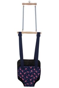 Lacivert Pembe Yuvarlak Desenli Hoppala Salıncak