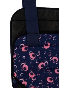 Lacivert Pembe Yuvarlak Desenli Hoppala Salıncak