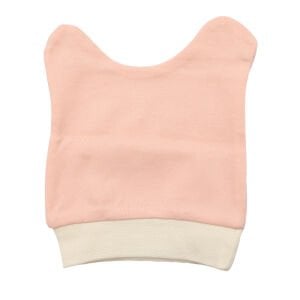 Kız Bebek Ekru Somon Fiyonklu Çiçek Nakışlı Çıt Çıtlı 3'lü Pijama Takımı 0-3 Ay