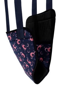 Lacivert Pembe Yuvarlak Desenli Hoppala Salıncak