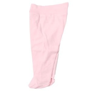 Kız Bebek Ekru Pembe Fiyonklu Çiçek Nakışlı Çıt Çıtlı 3'lü Pijama Takımı 0-3 Ay