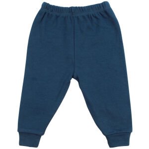 Erkek Bebek Ekru Mavi Fare Baskılı İkili Takım