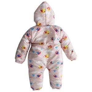 Kız Bebek Somon Kozmonot Ayaksız Tulum