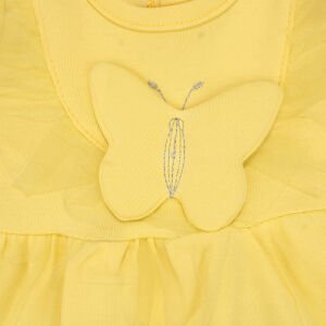 Kız Bebek Sarı Kelebekli Tüllü Etekli Elbise