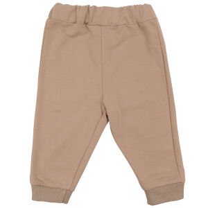 Kız Bebek Ekru Kahve Çiçek Nakışlı İkili Takım