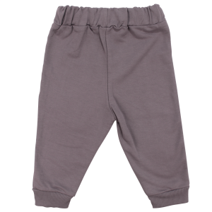 Kız Bebek Ekru Mor Çiçek Nakışlı İkili Takım