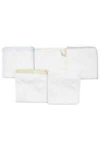 Erkek Bebek Mavi Yeşil Renkli 10'lu Penye Ağız Mendili 20x20cm