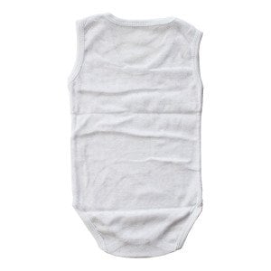 Unisex Beyaz Ribanalı Askılı Badi Zıbın